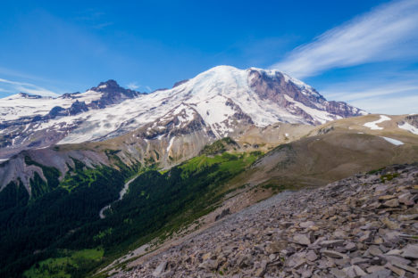 Mt Rainier Nationalpark - Aussicht vom Burrough Mountain Trail