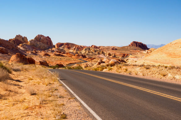 Valley of Fire State Park - Auf dem Scenic Drive Richtung White Dome
