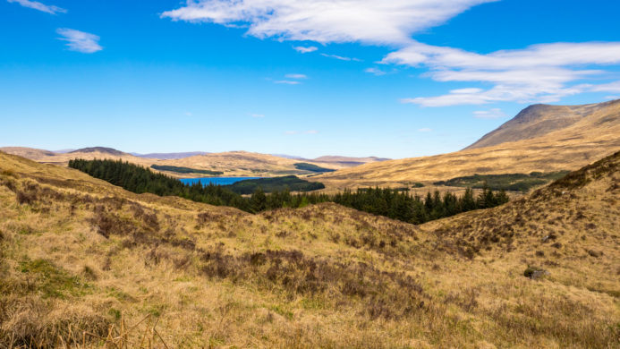 West Highland Way - Aussicht vom Mam Carraigh auf das Loch Tulla