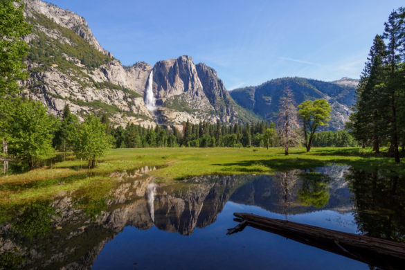 Yosemite Nationalpark - Beste Aussicht vom Sentinel Beach auf den Yosemite Fall