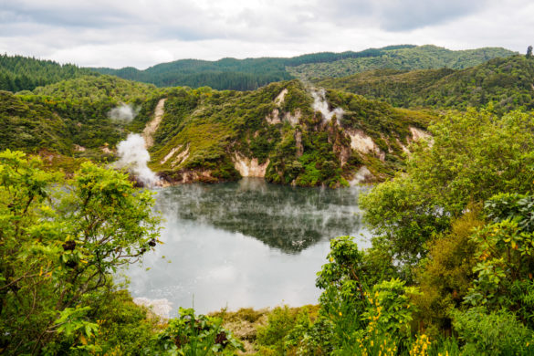 Rotorua und Taupo - Frying Pan Lake im Waimangu Volcanic and Thermal Valley