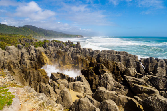 Westküste - Blowhole bei den Pancake Rocks