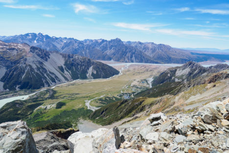Aoraki Mt Cook Nationalpark - Blick Richtung Aoraki Mt Cook Village